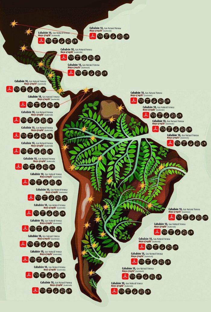 Mapa "La tierra se defiende"