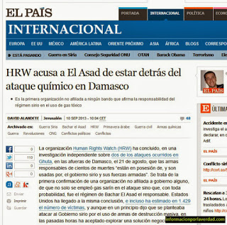 HRW sobre ataque químico 2013