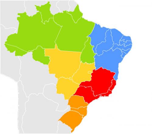 mapa Brasil brazil labelled map