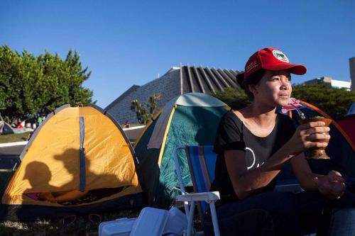 Campamento reúne mil personas en el Distrito Federal. Foto: Frente Brasil Popular campamento