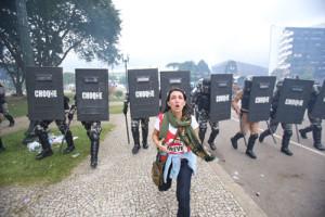 Protestas Curitiba choque contra professores