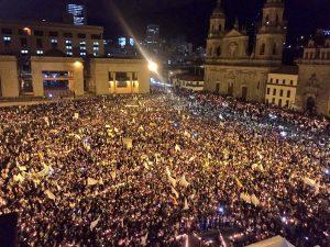 colombia manif a favor de la paz luego del no