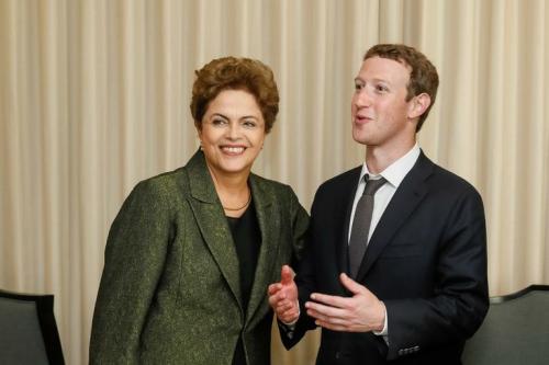 Foto: Roberto Stuckert Filho/PR dilma rousseff e mark zuckerberg