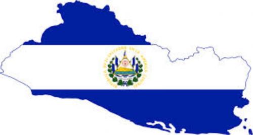 Bandera El Salvador bandera mapa small