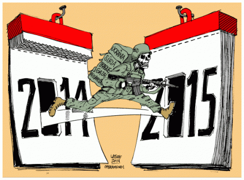 Agresión militar EEUU caricatura agresión militar usa Latuff
