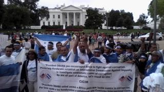 Washington DC. El sentimiento de indignación en Honduras, llego hasta la capital estadounidense marcha en Washington DC