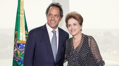 Foto: Presidência da República Scioli e Dilma