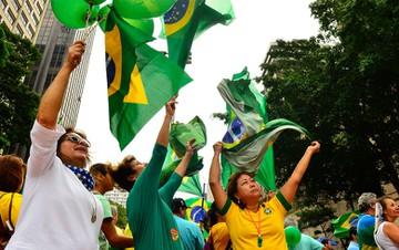 Segundo o Datafolha, 450 mil pessoas foram à Avenida Paulista se manifestar   Rovena Rosa/Agência Brasil manifestaciones brasil 13 marzo