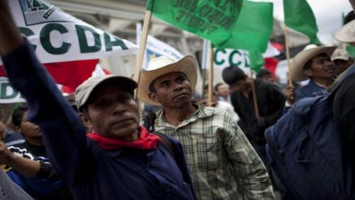 Marcha por el agua. Foto: Telesur/twitter  marchaagua guatemal