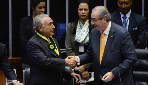 Foto: Michel Temer e Eduardo Cunha (de Gustavo Lima, em O Cafezinho). michel eduardo