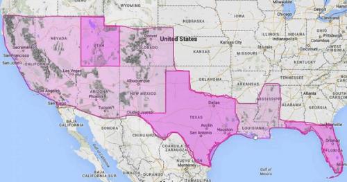 mapa EEUU operacion Jade Helm operacion jade helm