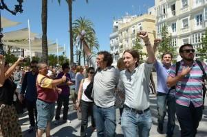 Campaña de Podemos en Cádiz pablo iglesias en cadiz custom