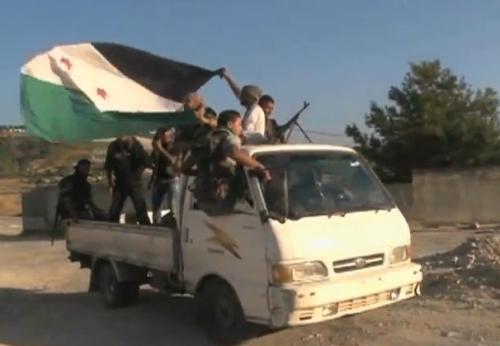  soldiers in truck moving