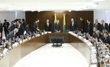 Foto: Agencia Brasil temer com lideres da camara e do senado
